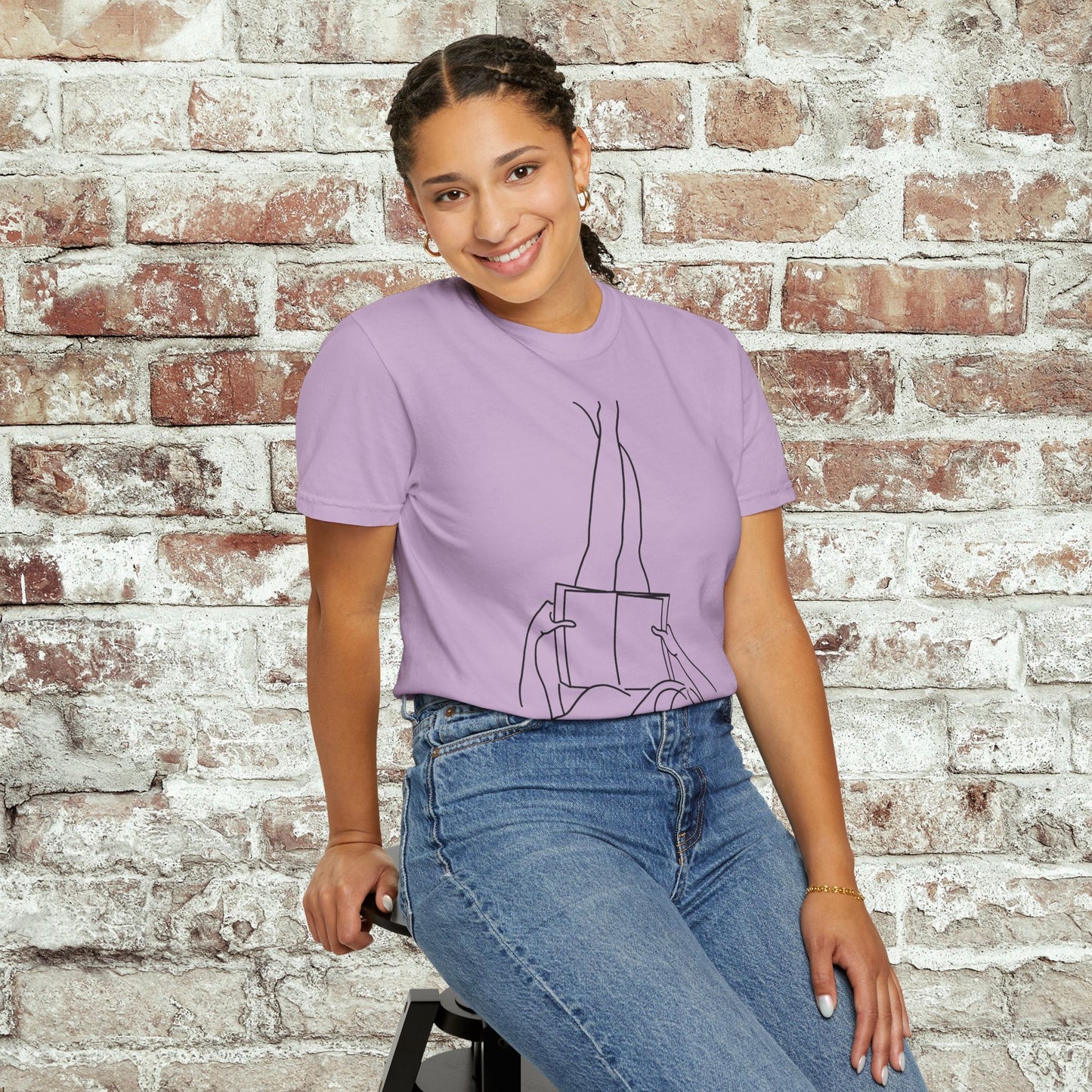 Reader Comfort Colors T-shirt - Feet Up Design