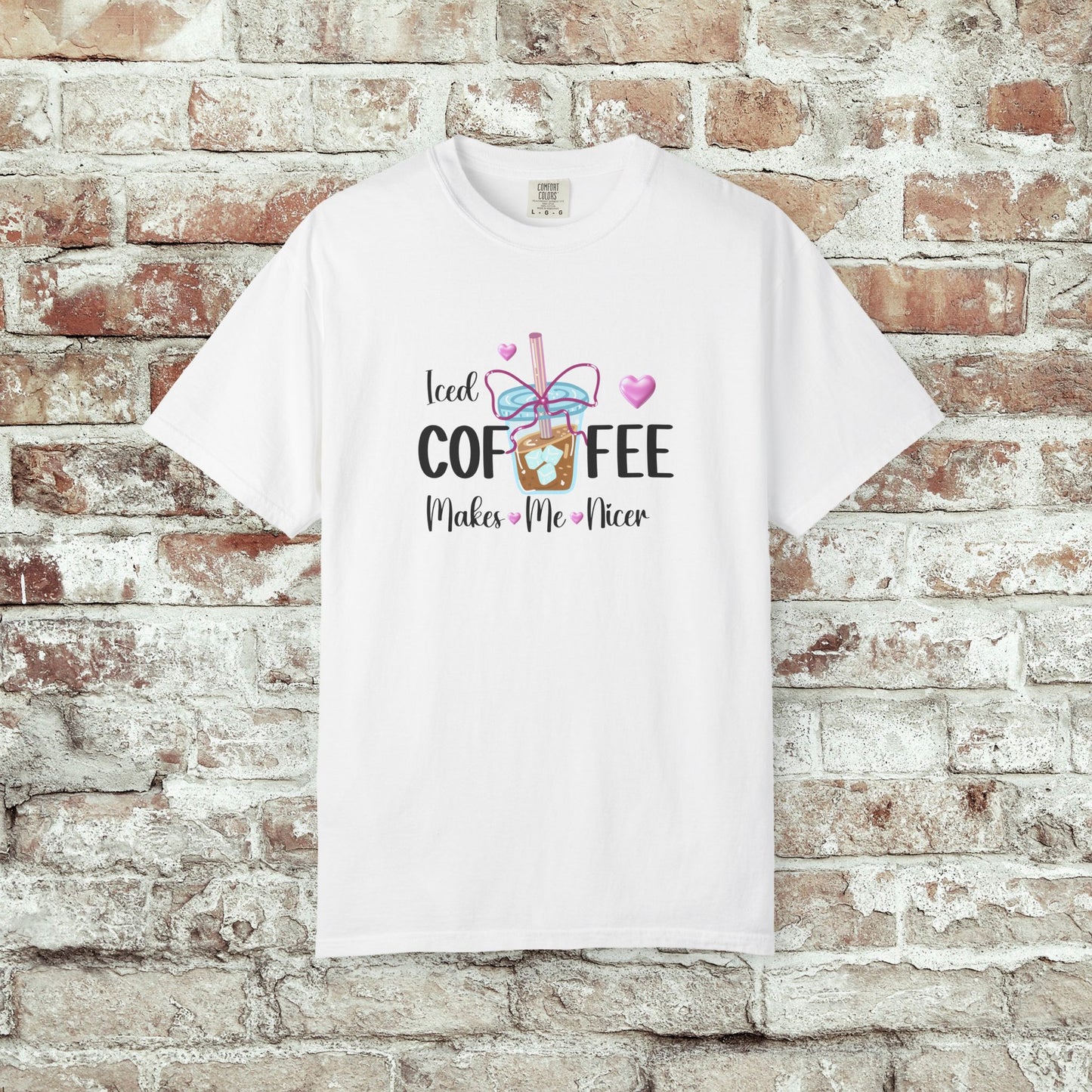 Iced Coffee Makes Me Nicer Comfort Colors T-Shirt