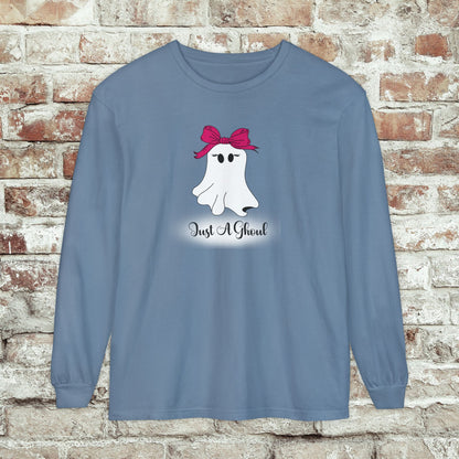 Just A Ghoul Long Sleeve Comfort Colors Shirt