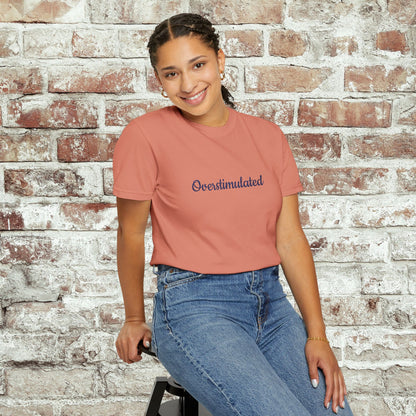 "Overstimulated" Embroidered Shirt