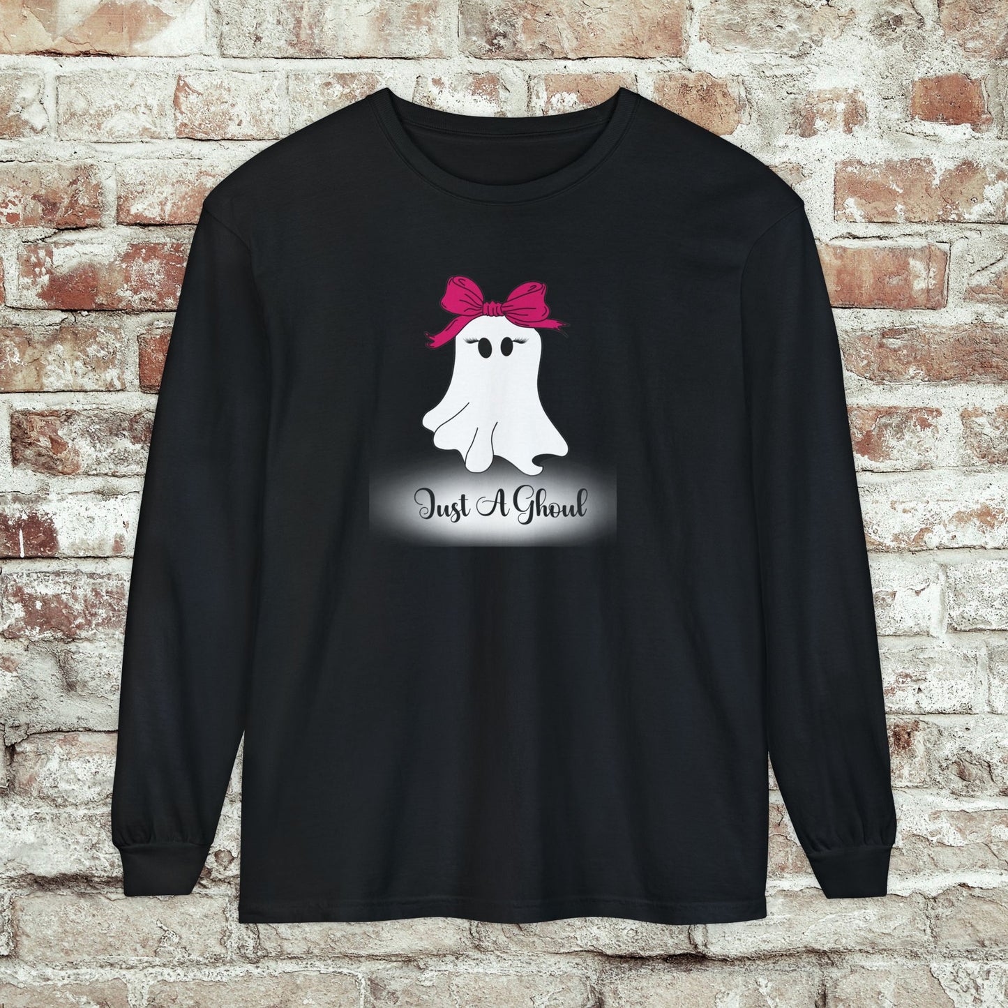 Just A Ghoul Long Sleeve Comfort Colors Shirt