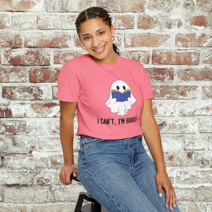 I Cant I'm Booked Ghost Comfort Colors Tee