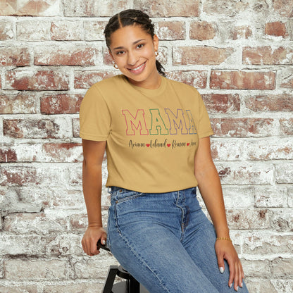 Custom MAMA T-Shirt with Kids Names