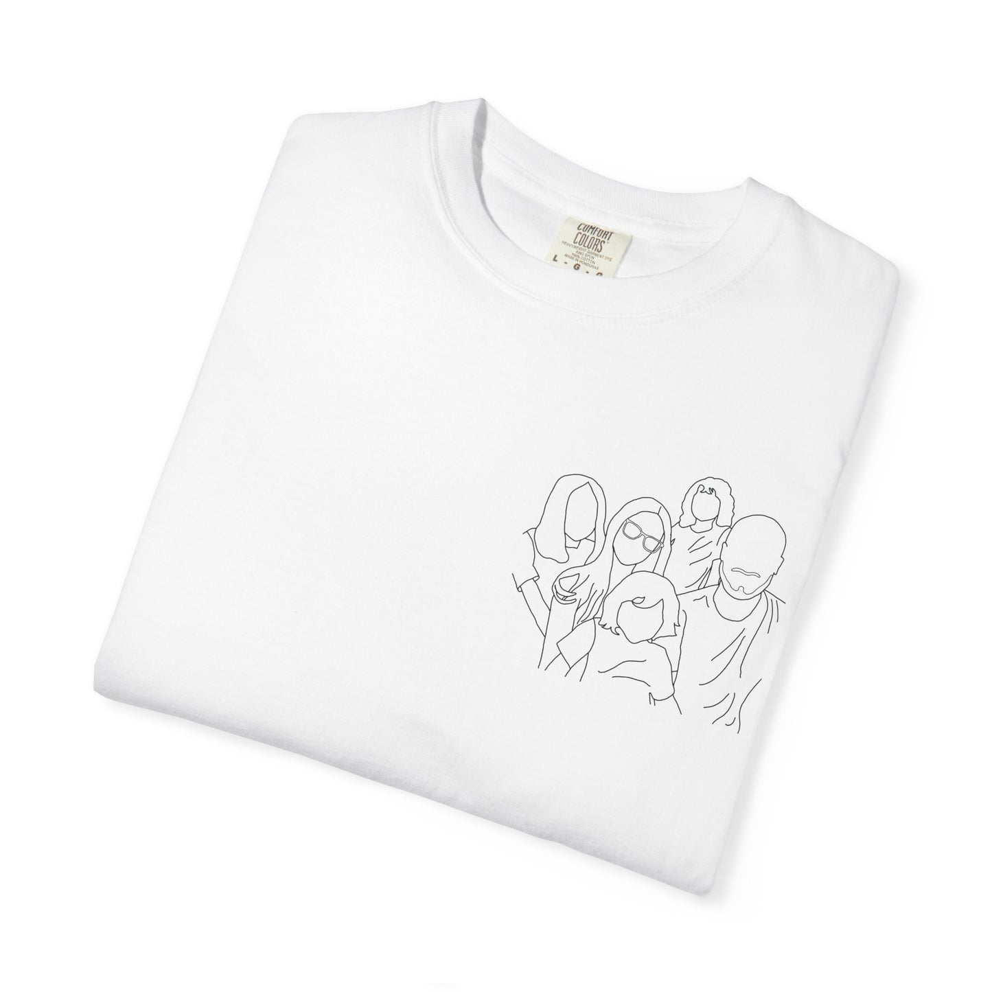 Custom Photo Shirt, Minimalist Line Art Unisex T-Shirt
