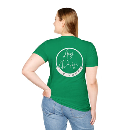 Personalizable Unisex Softstyle T-Shirt- Back Print Only!