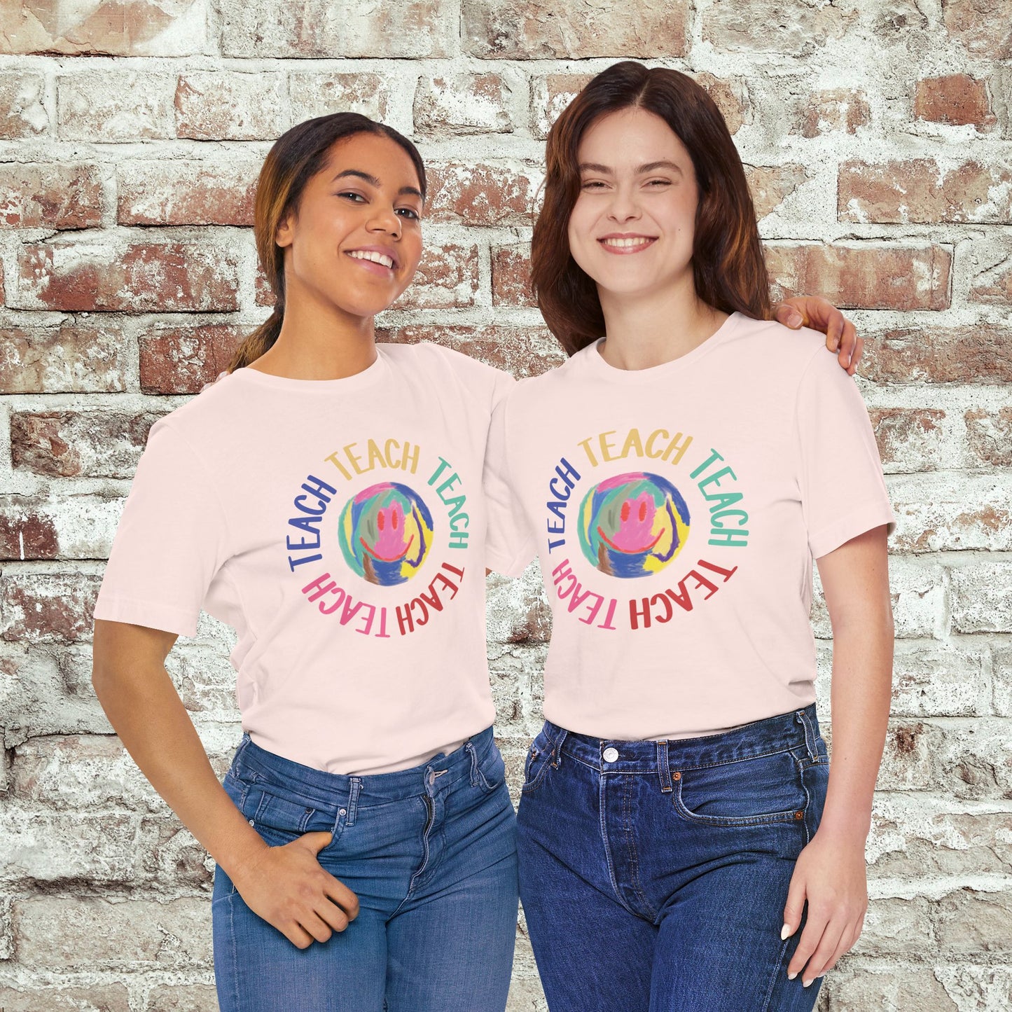 Unisex Soft-Style Teach Teach Teach Shirt for Teachers