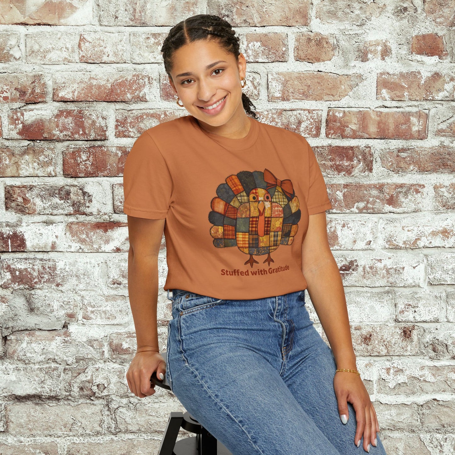 Thanksgiving Turkey Patchwork Unisex T-shirt