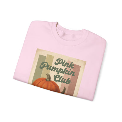 Pink Pumpkin Club Sweatshirt, Retro Fall Sweater