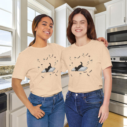 Book Lover's Cat Tee