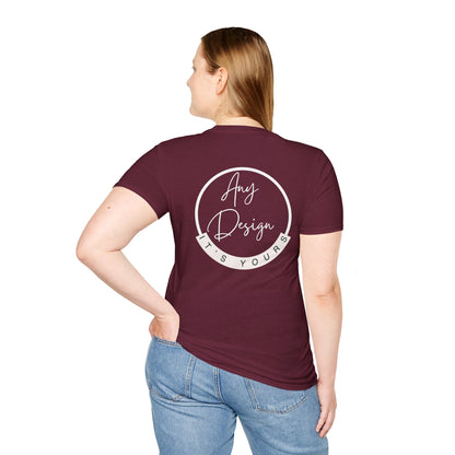 Personalizable Unisex Softstyle T-Shirt- Back Print Only!