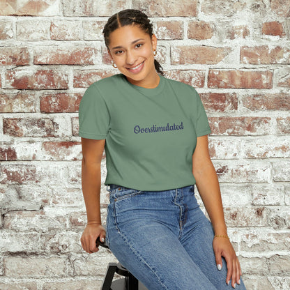 "Overstimulated" Embroidered Shirt