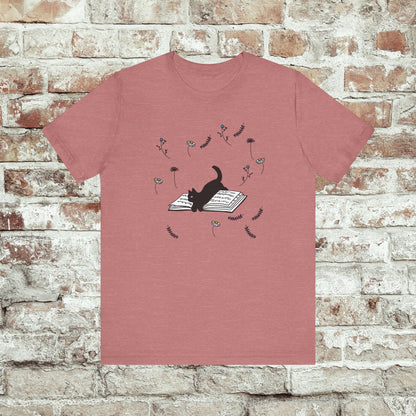 Book Lover's Cat Tee