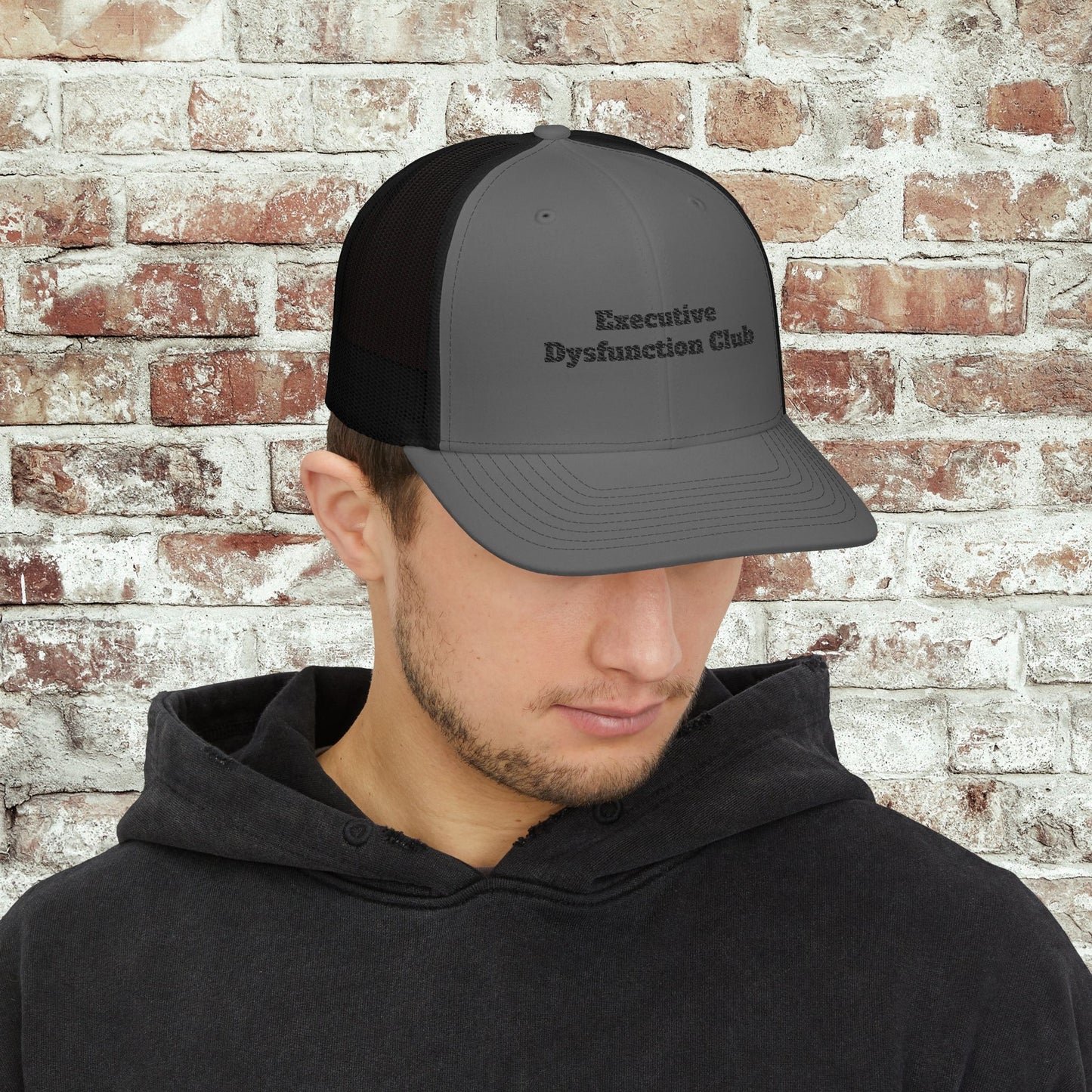 Embroidered Executive Dysfunction Club Richardson Trucker Cap
