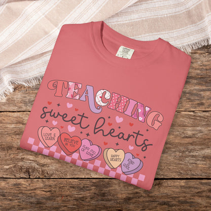 Teaching Sweet Hearts T-Shirt — Teacher Valentine Candy Hearts Tee