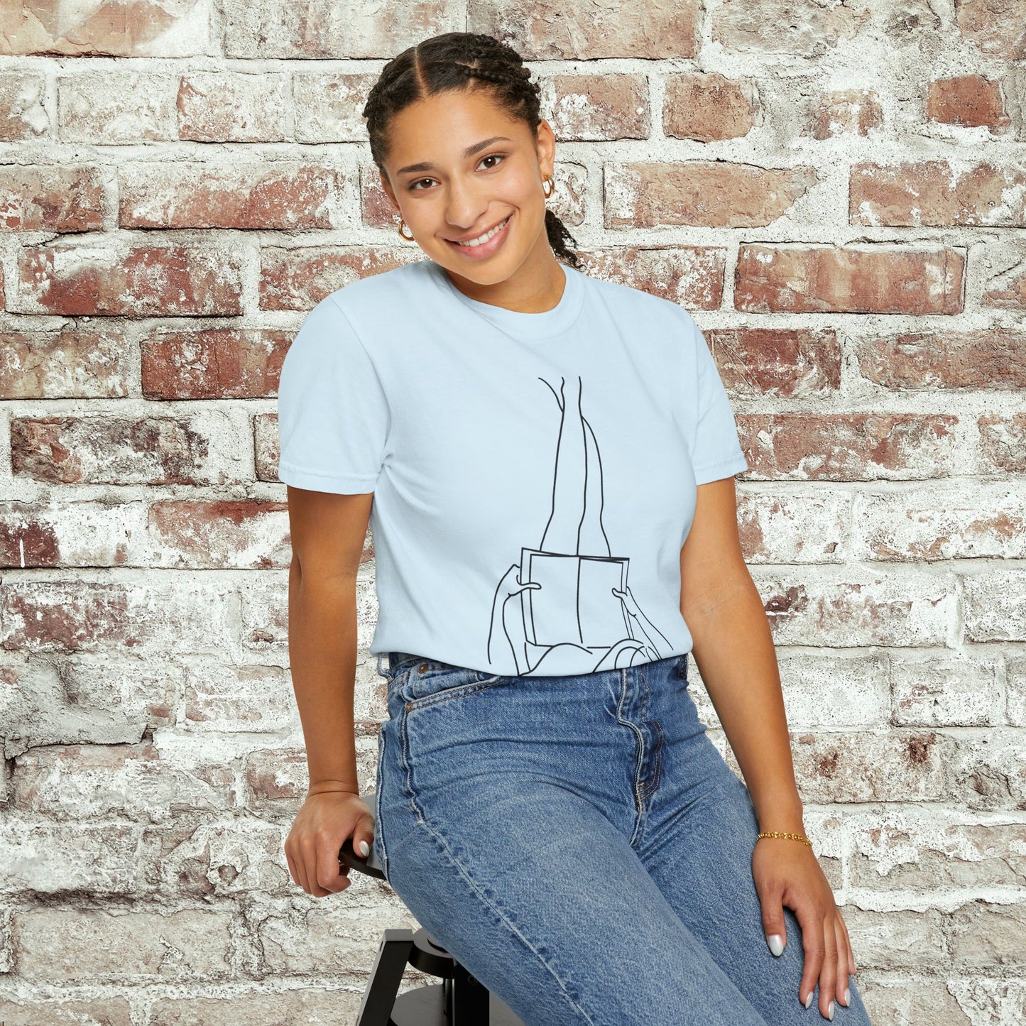 Reader Comfort Colors T-shirt - Feet Up Design