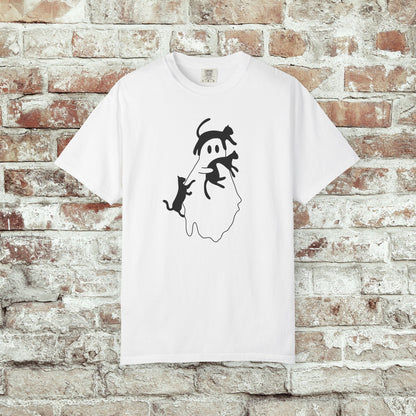 Spooky Ghost & Black Cats Comfort Colors Tee