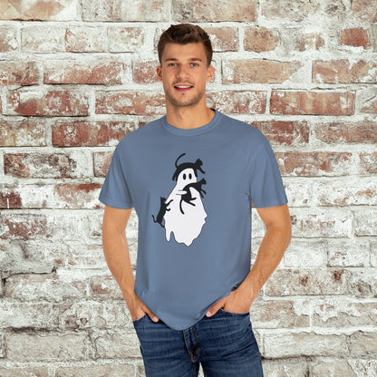 Spooky Ghost & Black Cats Comfort Colors Tee