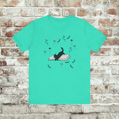 Book Lover's Cat Tee