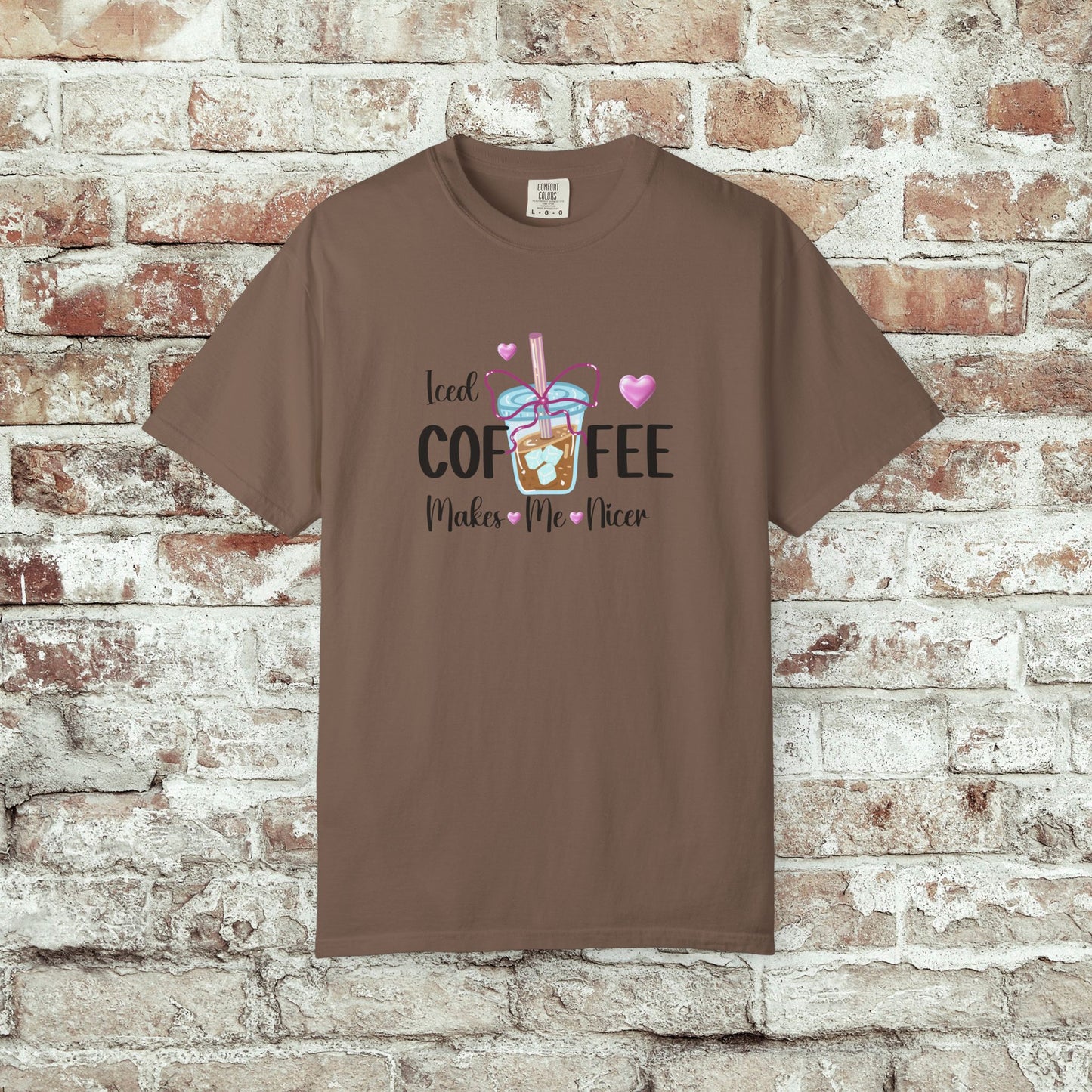 Iced Coffee Makes Me Nicer Comfort Colors T-Shirt