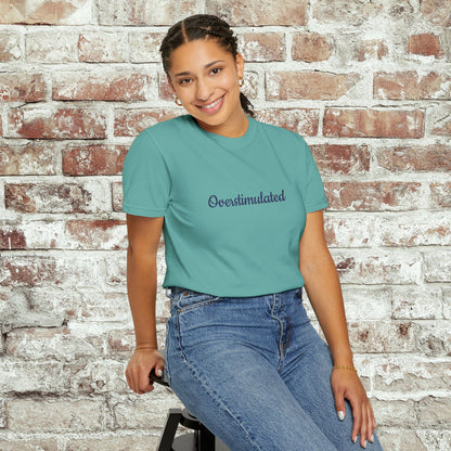 "Overstimulated" Embroidered Shirt