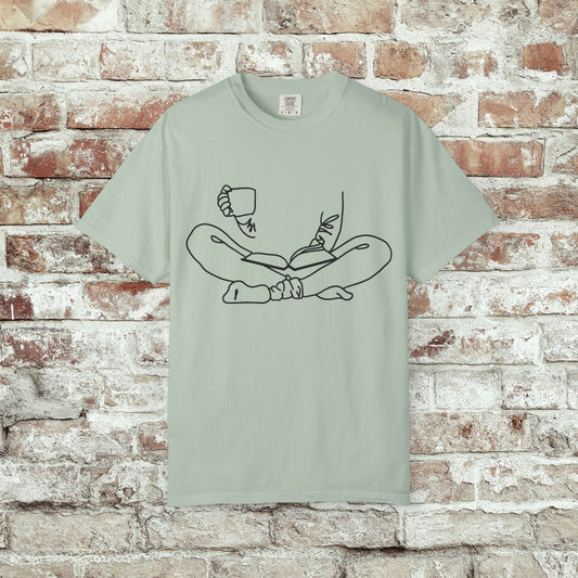 Crisscross Reader and Coffee Drinker Unisex T-shirt