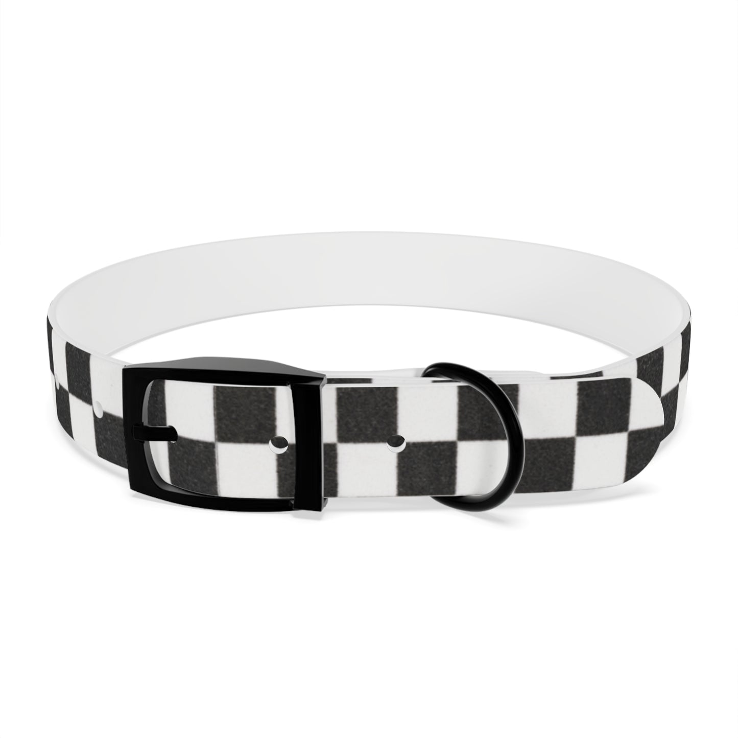 Personalized Checkered Dog Collar