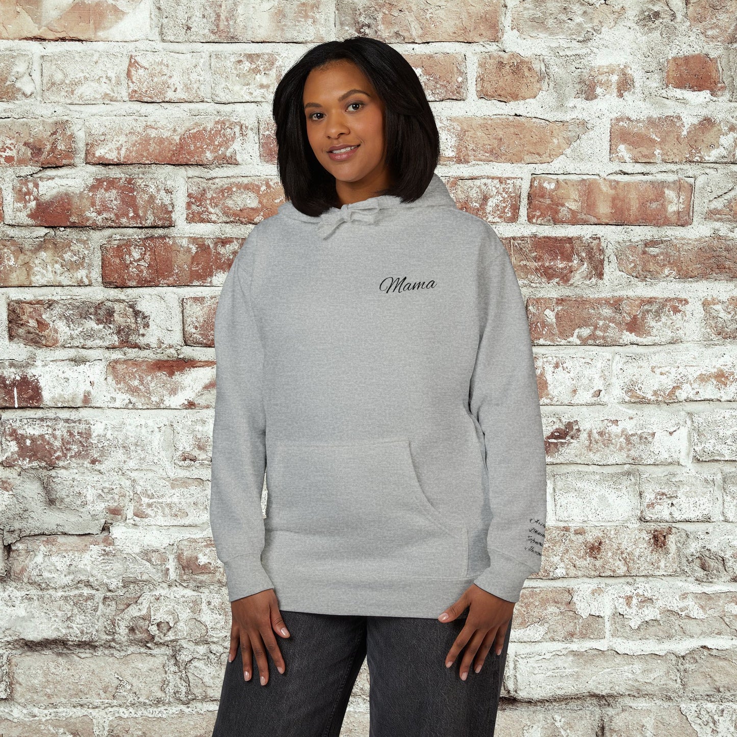 Personalized Embroidered Mama Hoodie with Kids Names