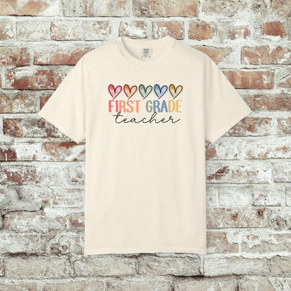 First Grade Teacher Unisex Shirt Comfort Colors