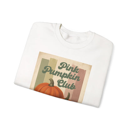 Pink Pumpkin Club Sweatshirt, Retro Fall Sweater