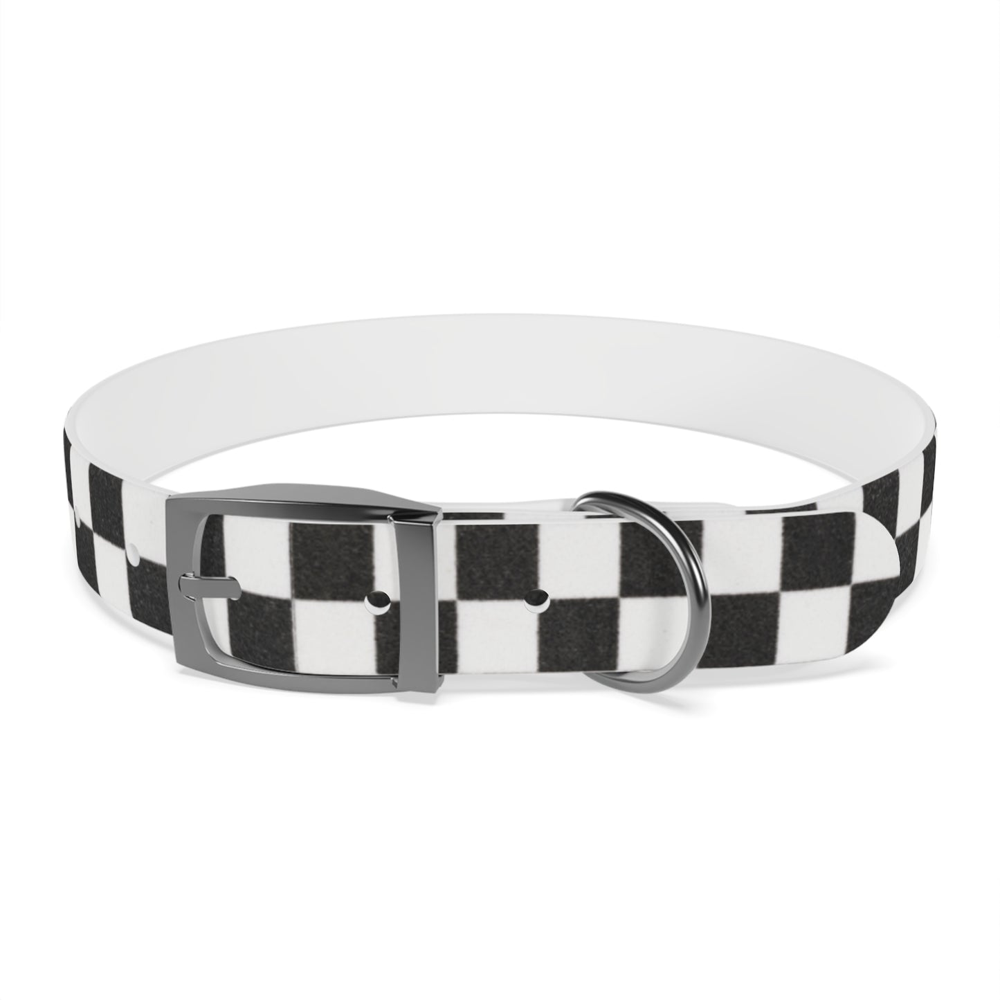 Personalized Checkered Dog Collar