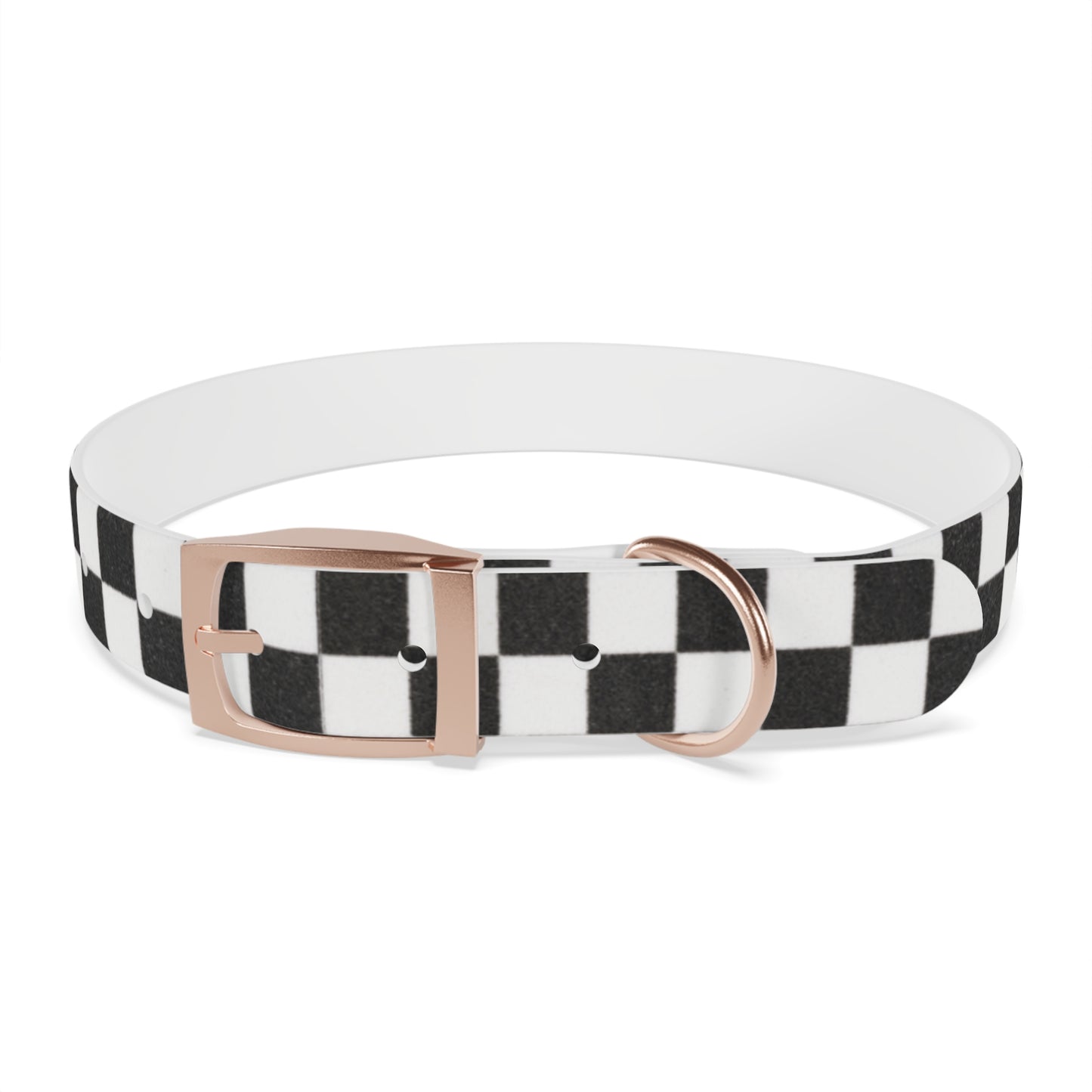 Personalized Checkered Dog Collar