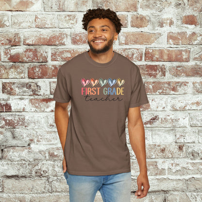 First Grade Teacher Unisex Shirt Comfort Colors