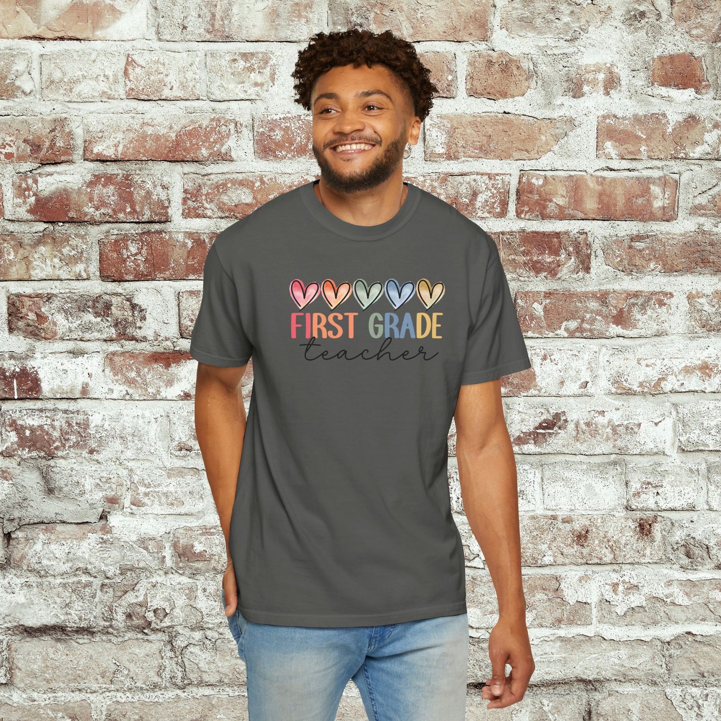 First Grade Teacher Unisex Shirt Comfort Colors