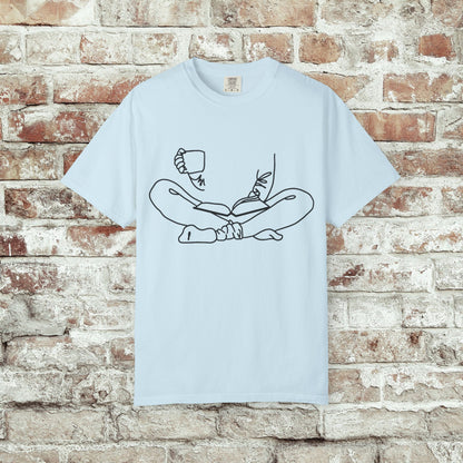 Crisscross Reader and Coffee Drinker Unisex T-shirt