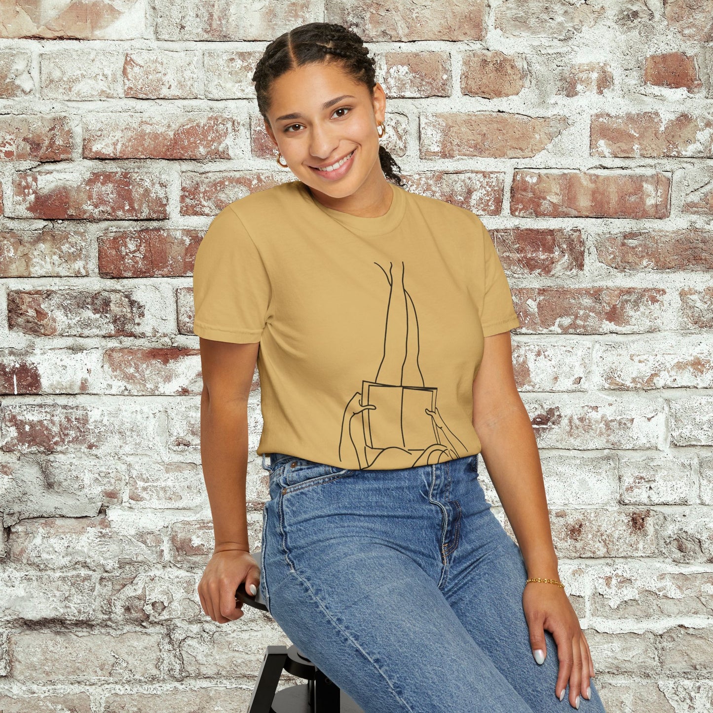 Reader Comfort Colors T-shirt - Feet Up Design