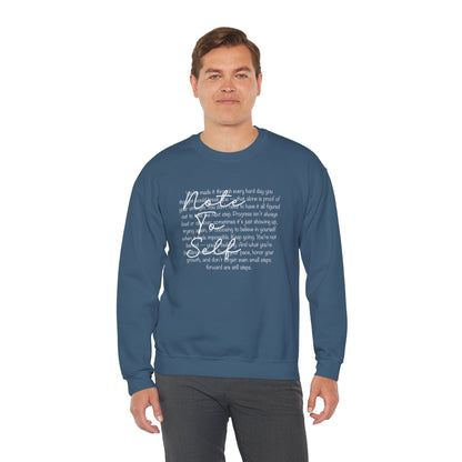 Note to Self Crewneck Sweatshirt - Mental Health Reminder Sweater