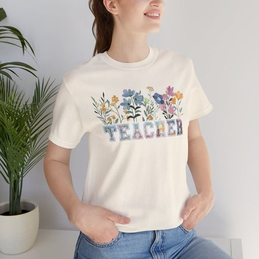 Floral Unisex Soft-Style Teacher Appreciation Tee