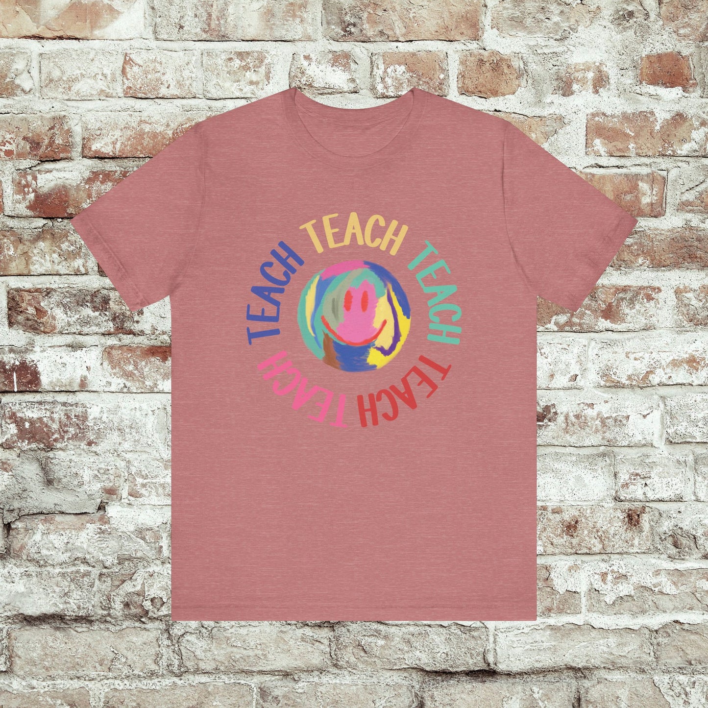 Unisex Soft-Style Teach Teach Teach Shirt for Teachers