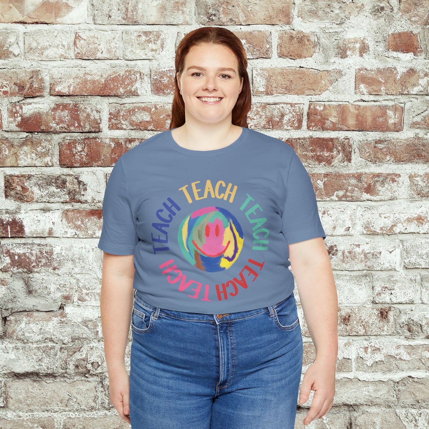 Unisex Soft-Style Teach Teach Teach Shirt for Teachers