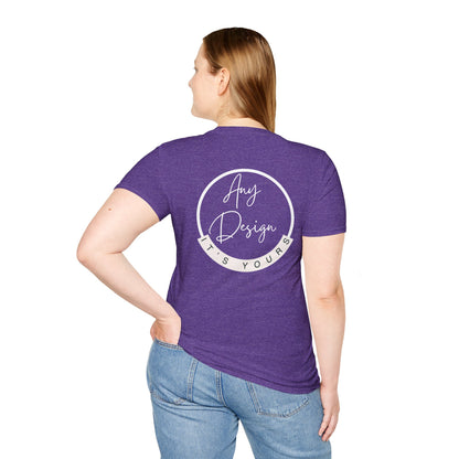 Personalizable Unisex Softstyle T-Shirt- Back Print Only!