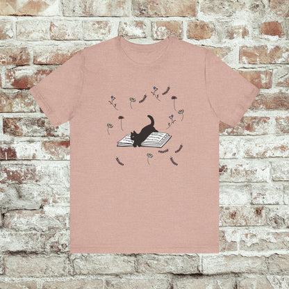 Book Lover's Cat Tee