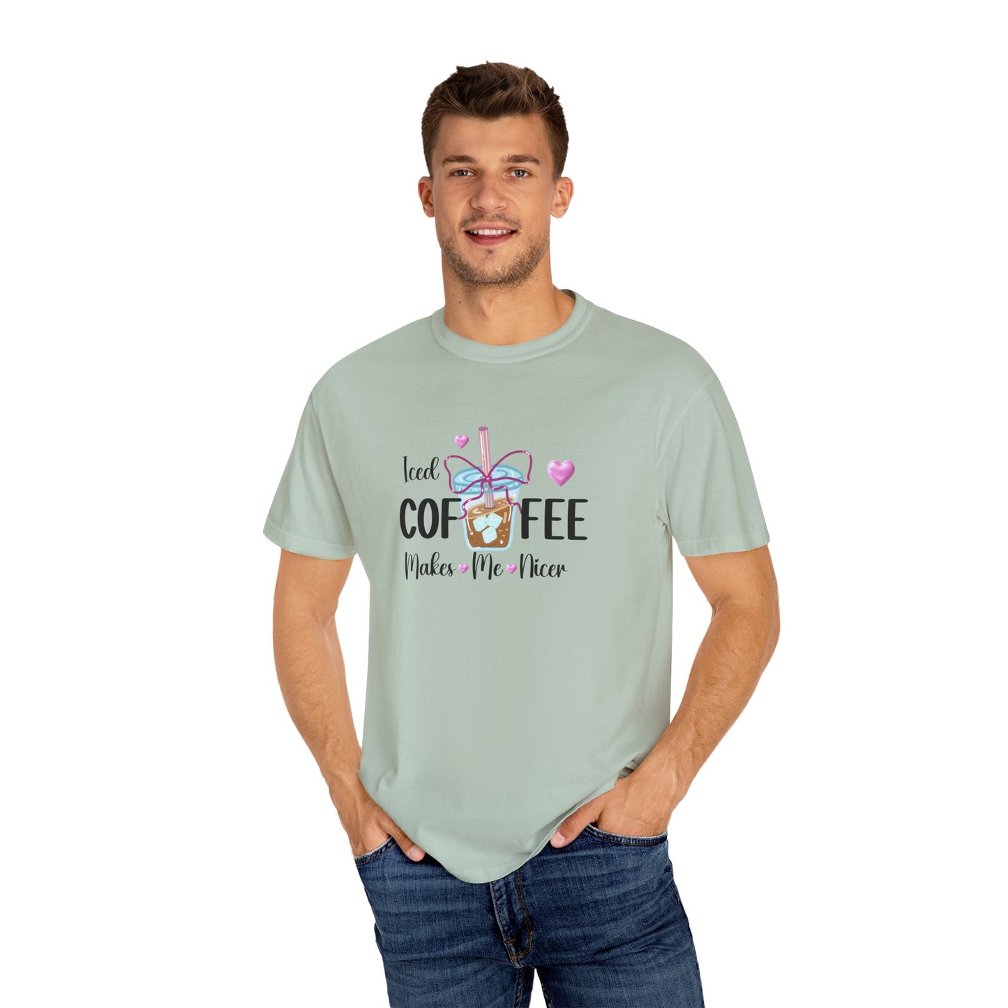 Iced Coffee Makes Me Nicer Comfort Colors T-Shirt