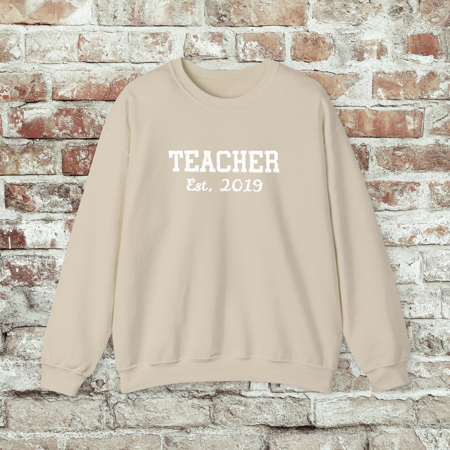 Embroidered Teacher Established (Custom Date) Sweatshirt