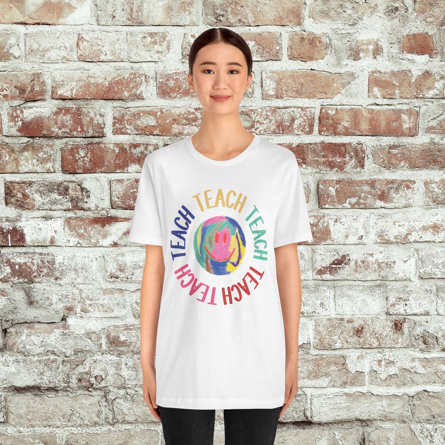 Unisex Soft-Style Teach Teach Teach Shirt for Teachers