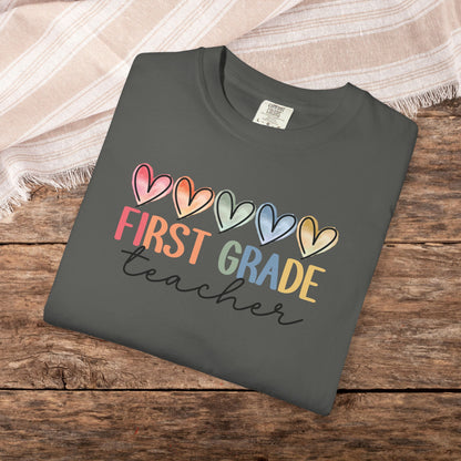 First Grade Teacher Unisex Shirt Comfort Colors