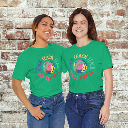 Unisex Soft-Style Teach Teach Teach Shirt for Teachers