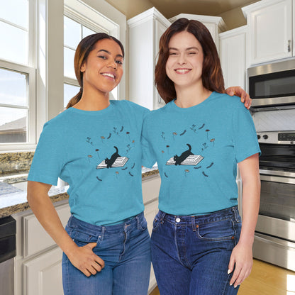 Book Lover's Cat Tee