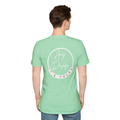 Personalizable Unisex Softstyle T-Shirt- Back Print Only!
