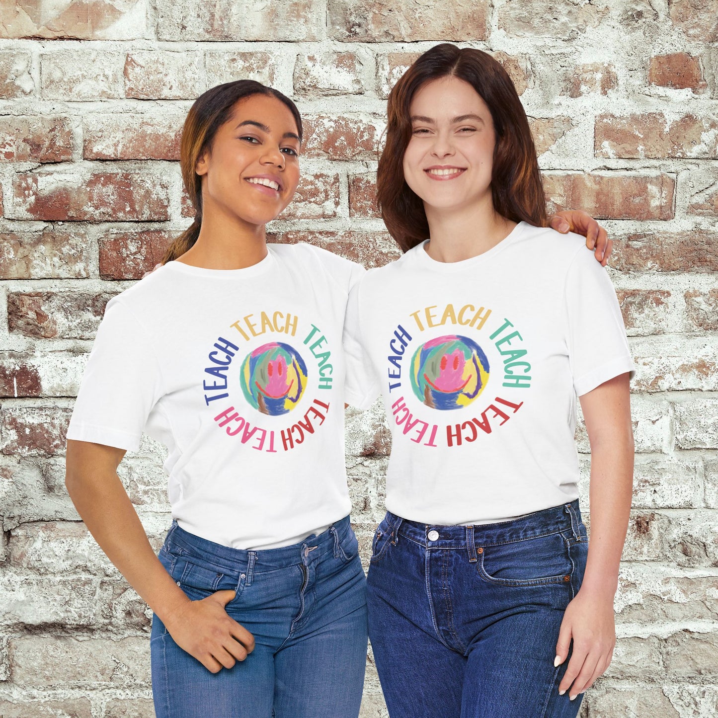 Unisex Soft-Style Teach Teach Teach Shirt for Teachers