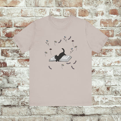 Book Lover's Cat Tee